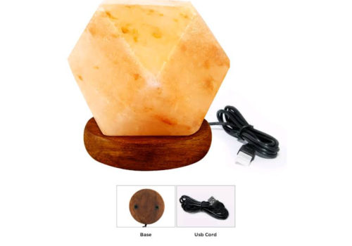 Diamond Shape Salt Lamp (USB)