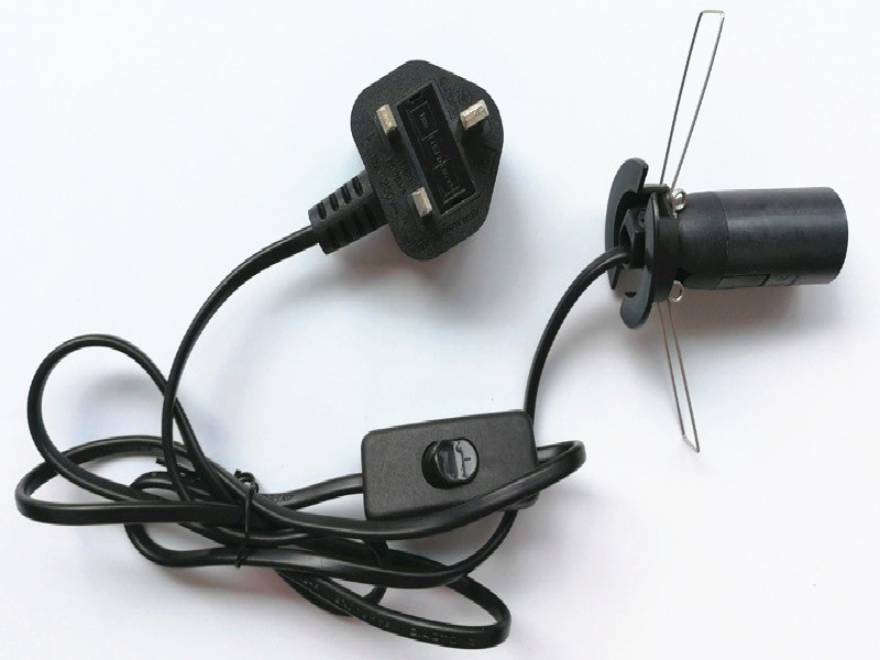 UK Salt Lamp Cord Cable 3-Pins