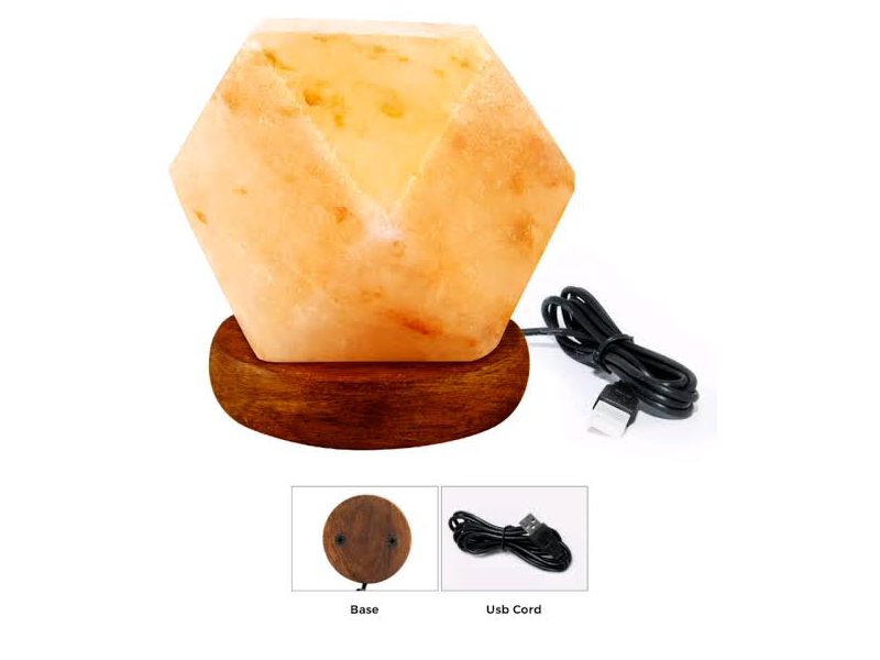 Diamond Shape Salt Lamp (USB)