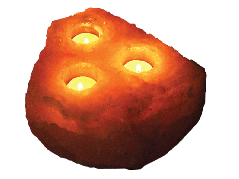 Khewra Natural (03 Holes) Candle Holder