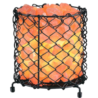 Net Iron Salt Basket Lamp