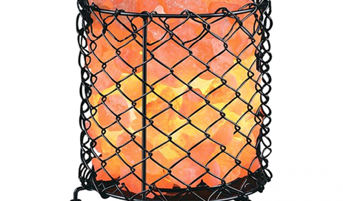 Net Iron Salt Basket Lamp