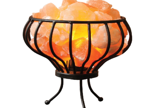 Oval Iron Salt Basket Lamp