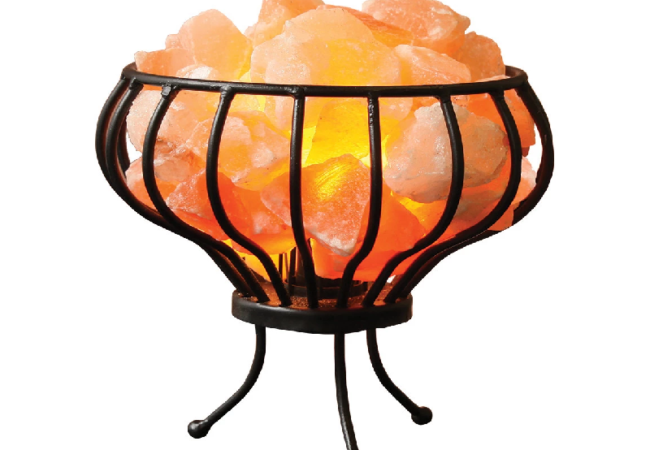 Oval Iron Salt Basket Lamp