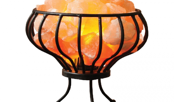 Oval Iron Salt Basket Lamp