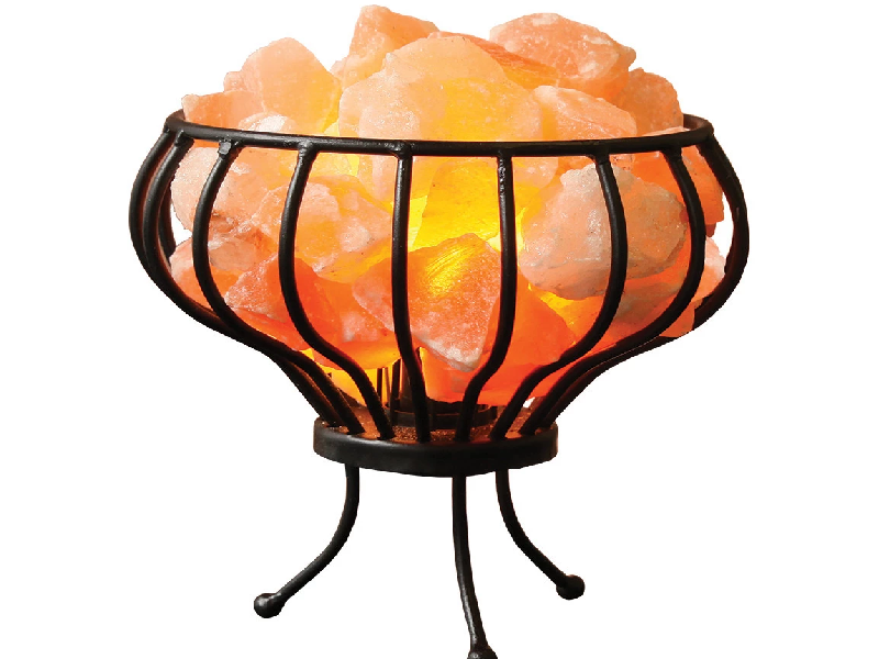 Oval Iron Salt Basket Lamp
